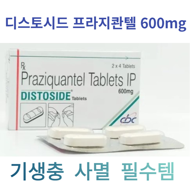 디스토시드 프라지콴텔 600mg 구충제 3박스 (24정)