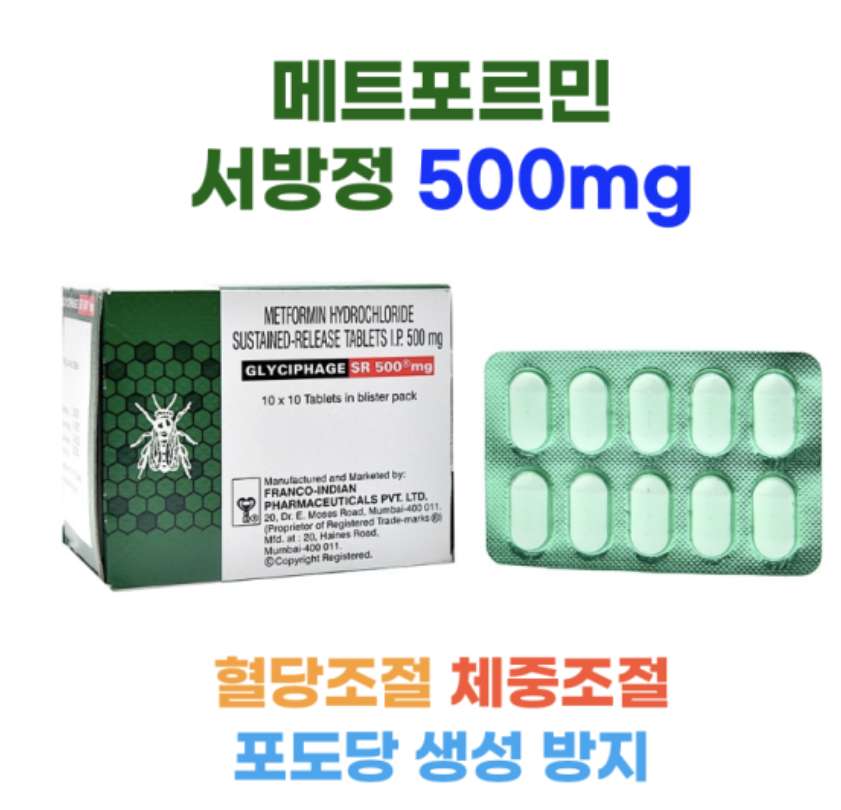 메트포르민  서방정 Carbophage XR 100정 2박스