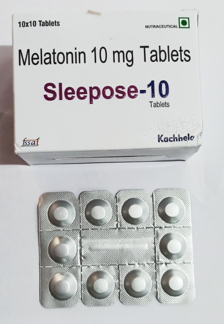 수면유도제 멜라토닌 Cure-stress 10 mg 100 소프트 캡슐