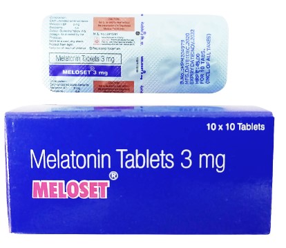 수면유도제 멜라토닌 3mg  meloset 100정