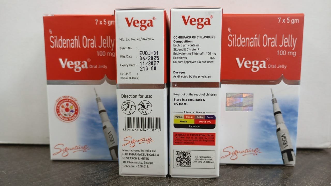 [비아그라 겔포스타입]  Vega Extra 120 Mg Oral Jelly 1 week pack (7 pack)