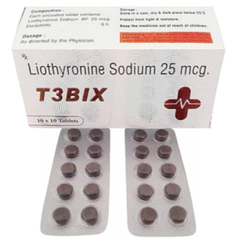 [리오티로닌 Liothyronine Sodium 25mcg]  T3  100정