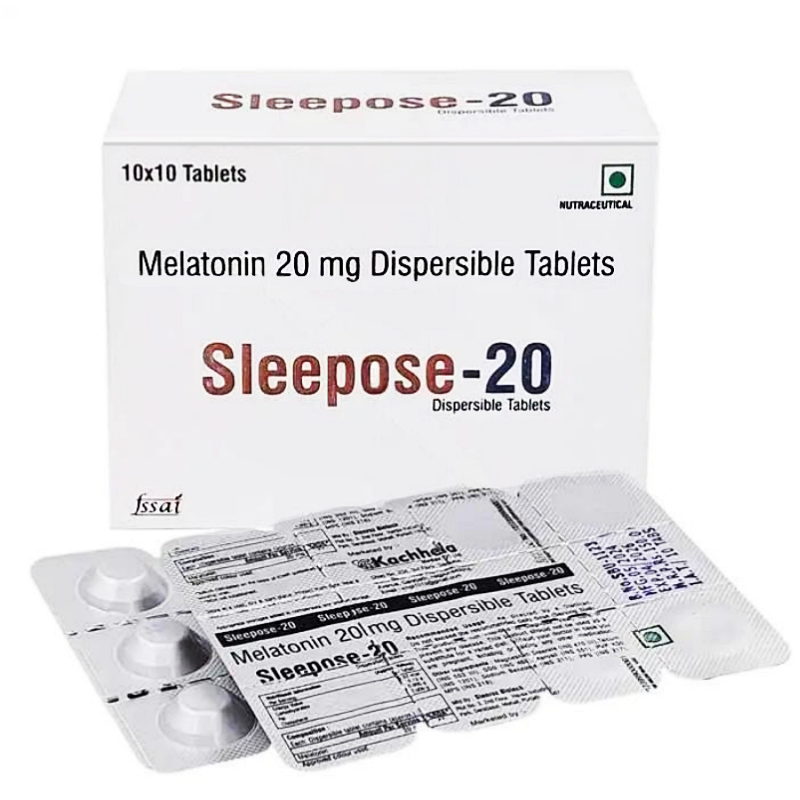 수면유도제 멜라토닌  Sleepose  3mg, 10mg, 20mg , 60mg  100정