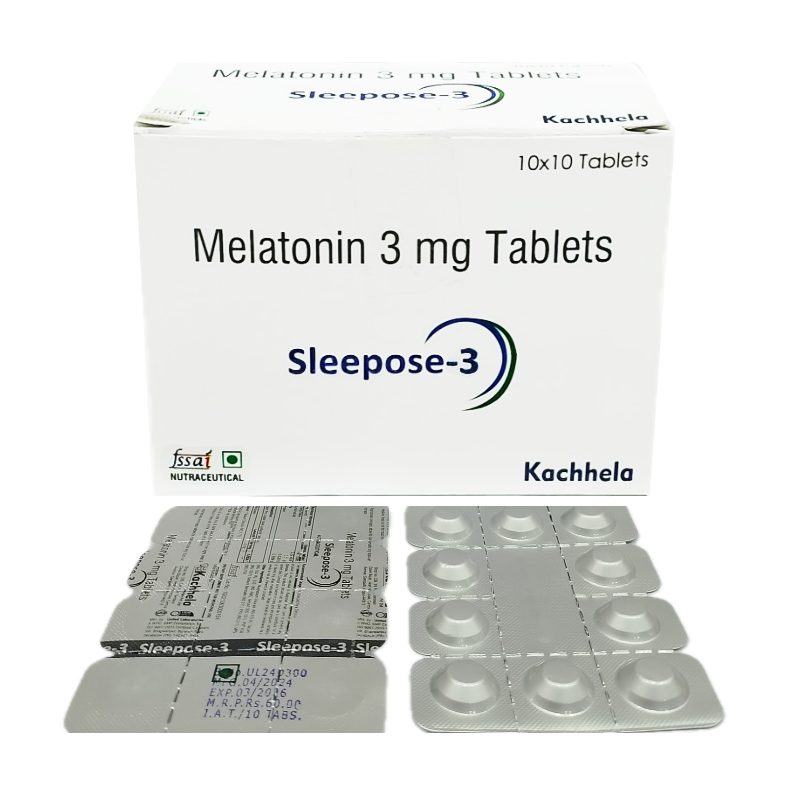 수면유도제 멜라토닌  Sleepose  3mg, 10mg, 20mg , 60mg  100정