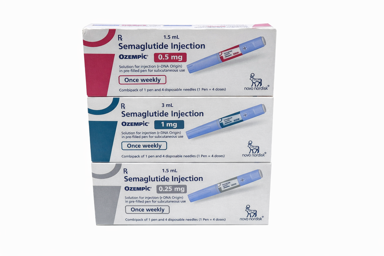 [노보노디스크 오리지널] 오젬픽 Ozempic  Prefilled Pen (1.5mL) 0.25mg ,0.5mg, 1mg   각 1개월분