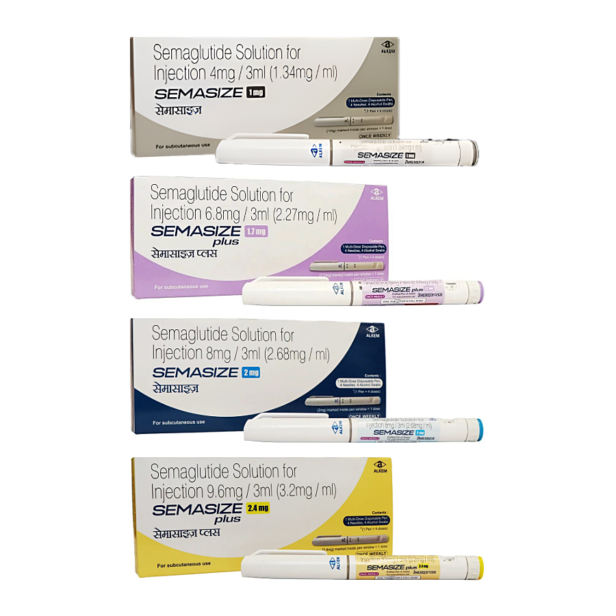 위고비 제네릭 세마사이즈 Semasize  plus 0.5mg ,1mg, 1.7mg, 2mg, 2.4mg   1개 (4주분)