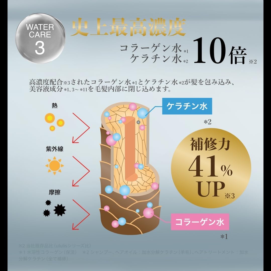 울리스 프리미엄 헤어 오일 블랙 세럼 블랙 플뢰르 향 100ml 【2개 세트】