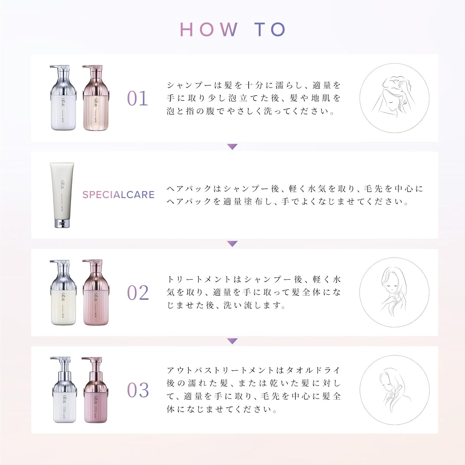 리파 밀크 프로테인 본체 500g 화이트 플로럴 머스크 샴푸·트리트먼트 세트