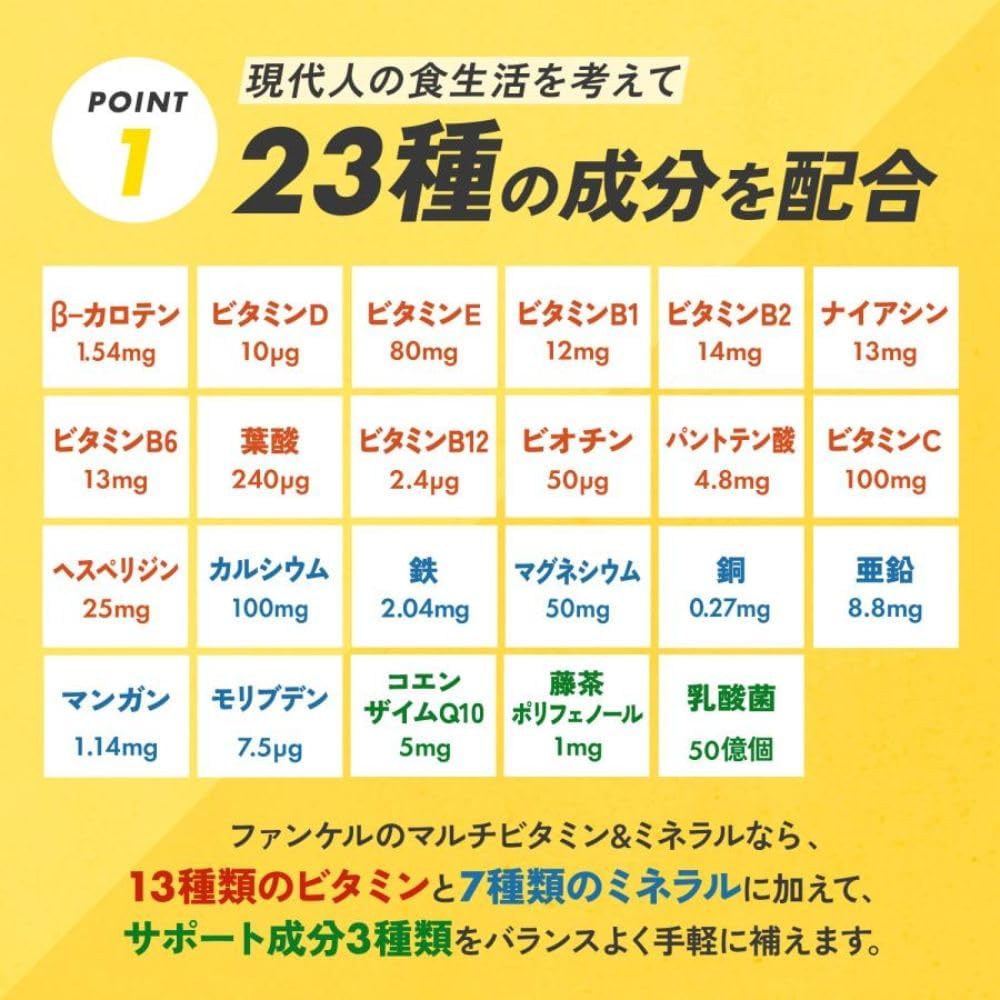 판클 멀티비타민 & 미네랄 베이스 파워 30일분 【2개 세트】