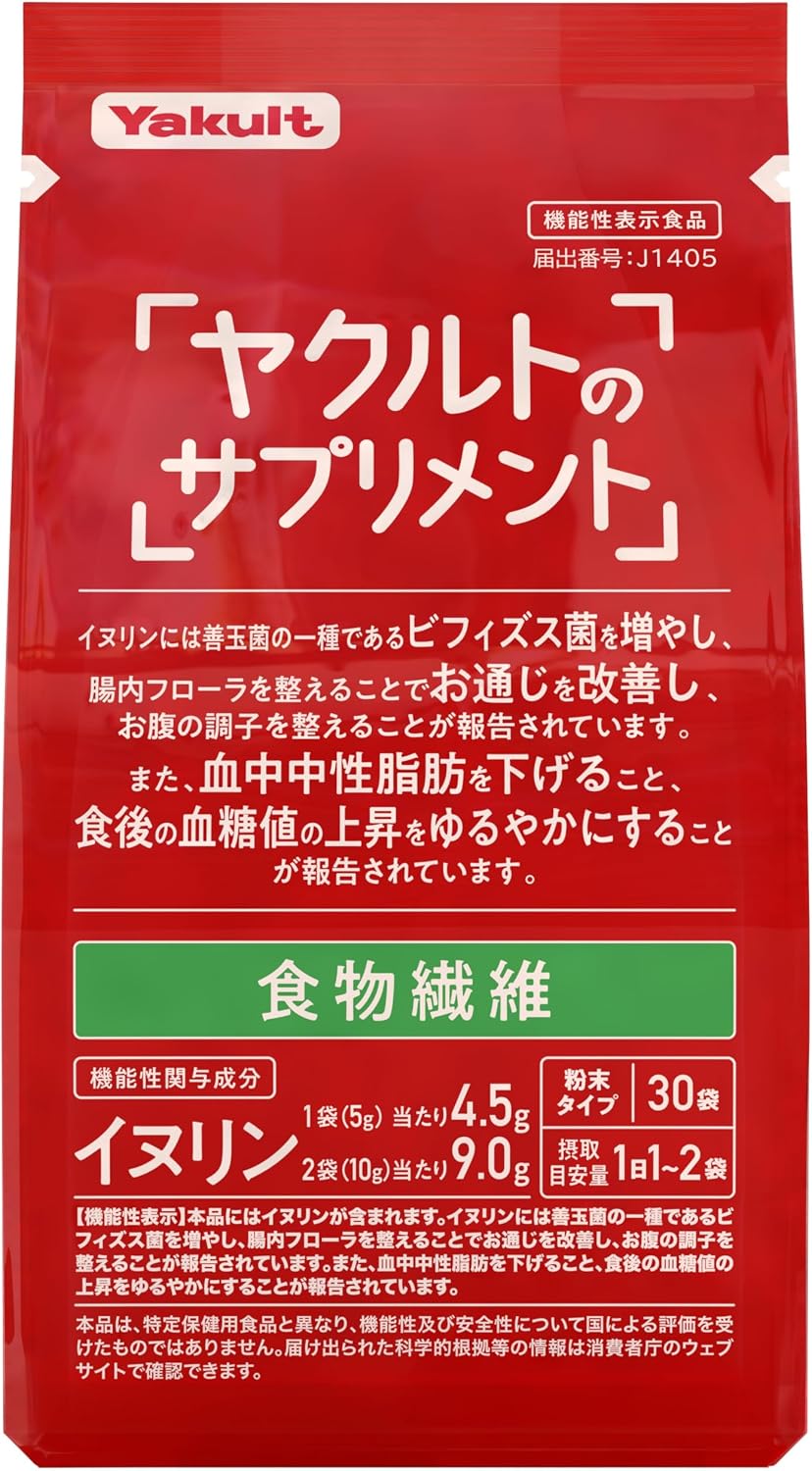 야쿠르트의 서플리먼트 식이섬유 30포