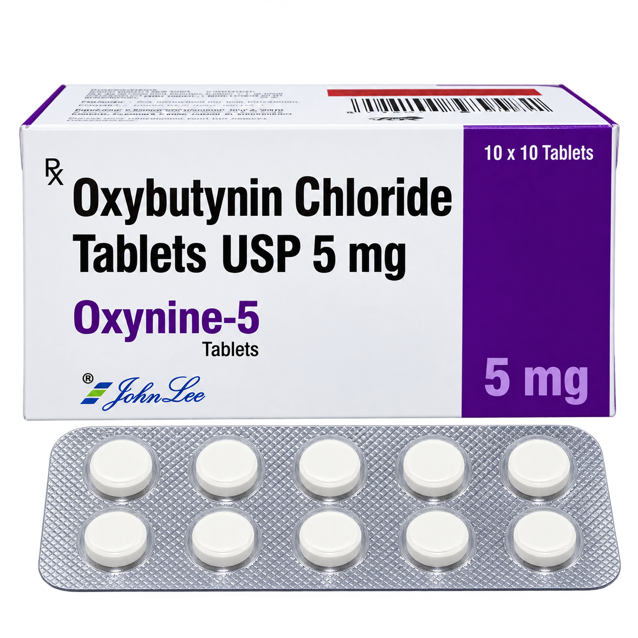 옥시나인-5 정 (Oxynine-5) 옥시부티닌염산염 5mg  땀샘의 분비를 감소 다한증
